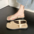 2025 new women's thong sandals - summer outdoor wear, trendy instagram-style flat roman sandals, one-strap flip-flops