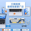 Sanju kb18 wireless bluetooth tri-mode keyboard - mechanical feel, backlit, color-matching knob, laptop & office use