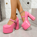 Elegant platform mary jane flats for women, 2026 spring/autumn new arrival, unique design, waterproof platform heels