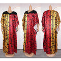 African women's plus size color block maxi dress - cross-border e-commerce, ,  - fleece beaded sequin dress