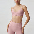 new arrival yoga clothes high waist hip lift tummy control slimming look sling beautiful back running sports intimates bra suit for women