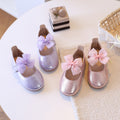 girls' shiny bow princess shoes - spring/autumn soft sole baby first walker single shoes - little girl's velcro mary janes