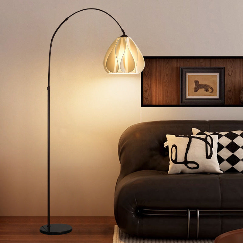 French grass skirt fishing floor lamp living room sofa next to classy decorative atmosphere lamp bedroom study vertical lamp