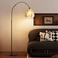 French grass skirt fishing floor lamp living room sofa next to classy decorative atmosphere lamp bedroom study vertical lamp