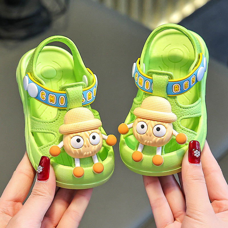 Kids' sandals: new summer korean style, soft sole, non-slip, waterproof first walker sandals for boys and girls aged 2-3 years