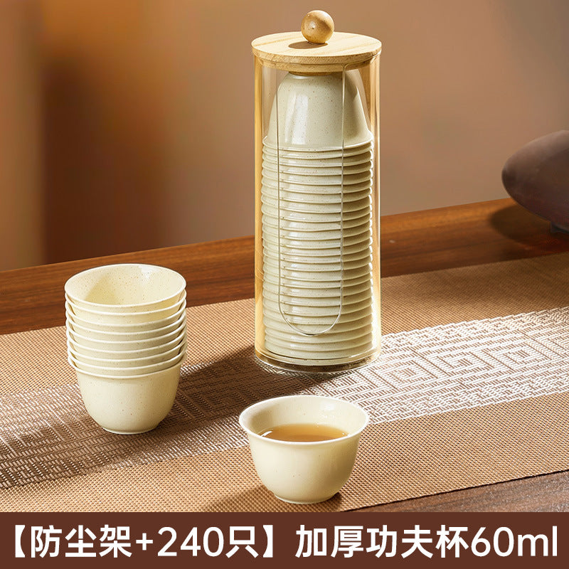 Disposable tea cup kung fu tea cup outdoor camping tea cup portable small tea cup drinking cup food grade rice husk cup