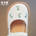 Custom girls' leather shoes - new spring/autumn  collection: little girl's floral flats, soft sole, chinese style princess shoes for toddlers and young children
