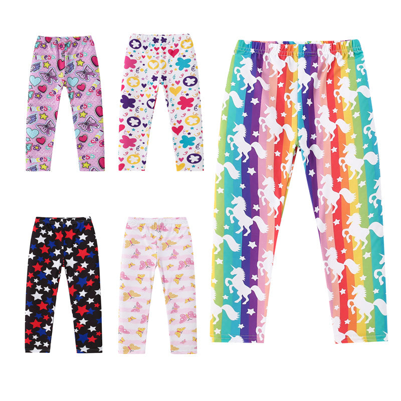 new girls' leggings: lightweight milk silk, perfect for spring and autumn. can be worn as outerwear. spring/summer style, ankle length