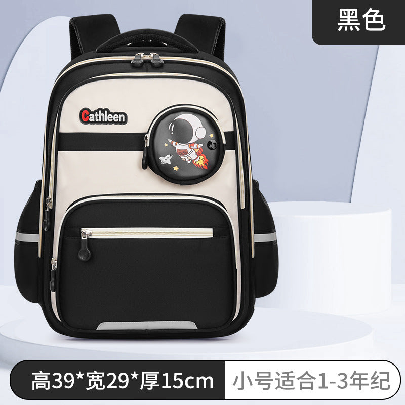 New schoolbag for primary school students, super light burden reduction and large capacity spine protection, male and female children's backpack for grades 3 to 6