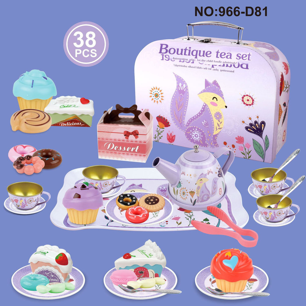children's simulation tea set, food, dessert, cake, coffee, tea break, afternoon tea, girl's play house gift