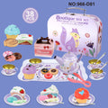 children's simulation tea set, food, dessert, cake, coffee, tea break, afternoon tea, girl's play house gift