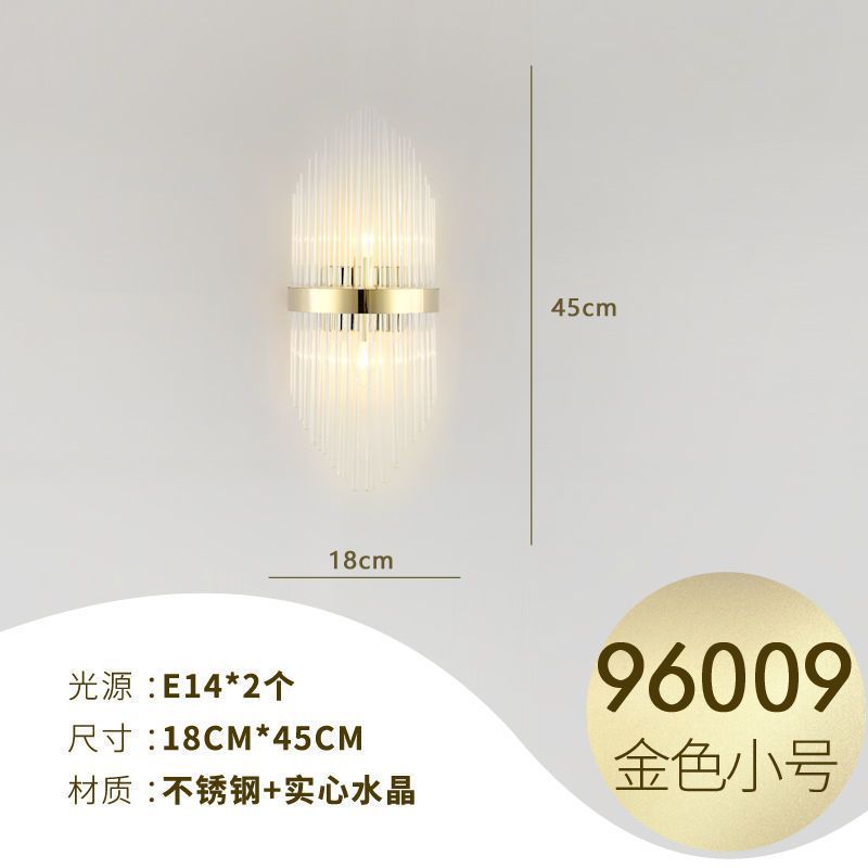Luxury crystal wall sconce led - minimalist style for living room tv background, bedroom bedside, hallway, aisle, and stairway