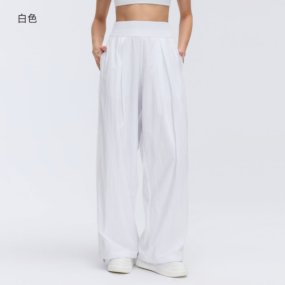 Loose fit straight leg athletic pants - women's spring/summer lightweight outdoor running fitness versatile commute casual trousers d26028
