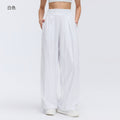 Loose fit straight leg athletic pants - women's spring/summer lightweight outdoor running fitness versatile commute casual trousers d26028