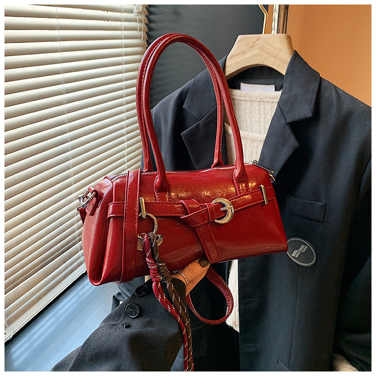 Cross-border Korean version of casual handbag women's 2025 summer new fashion shoulder bag commuter messenger bag