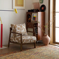 Nordic single sofa chair modern living room tech fabric leisure chair designer chair balcony japanese style solid wood sofa
