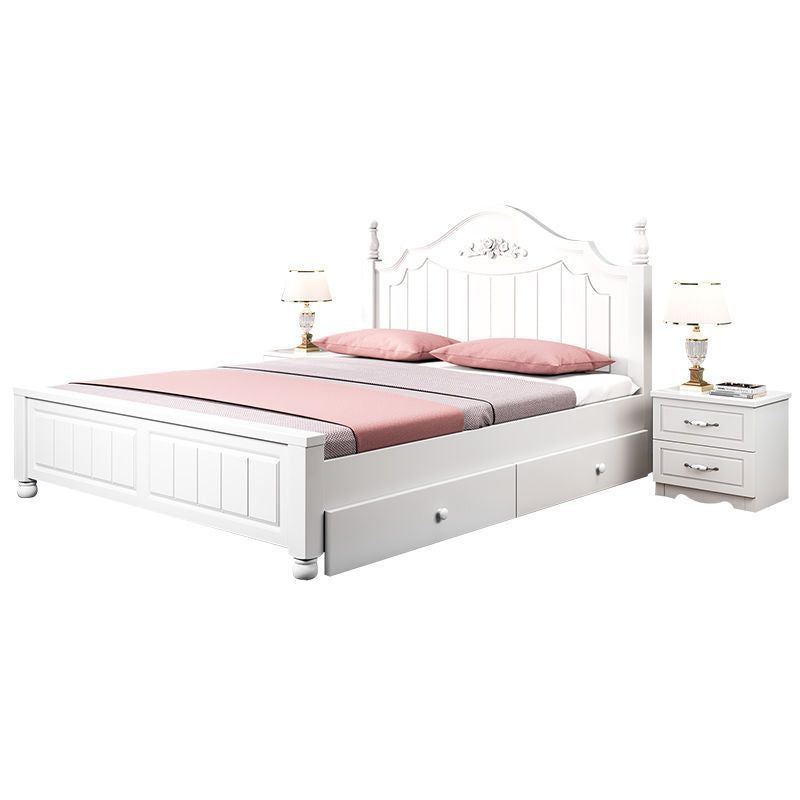 Solid wood bed - modern minimalist style 1.5m - double bed, princess bed, single bed - budget-friendly for rental properties - 1.8m master bedroom