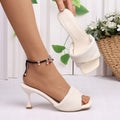 Exportplus sizetongue square toe stiletto sandals women's outwearsummernew arrivalins open toe classy cross slippers in stock