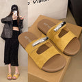 Birkenstock casual beach sandals - trendy women's flip-flops for outdoor wear - 2025 summer new arrival - lightweight, low-profile, hook-and-loop sandals
