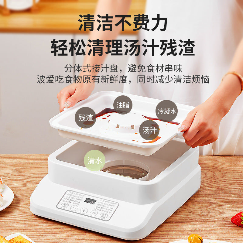 Export foreign trade cross-border computer model multi-functional large-capacity timed electric steamer box steaming and stewing three-layer multi-layer