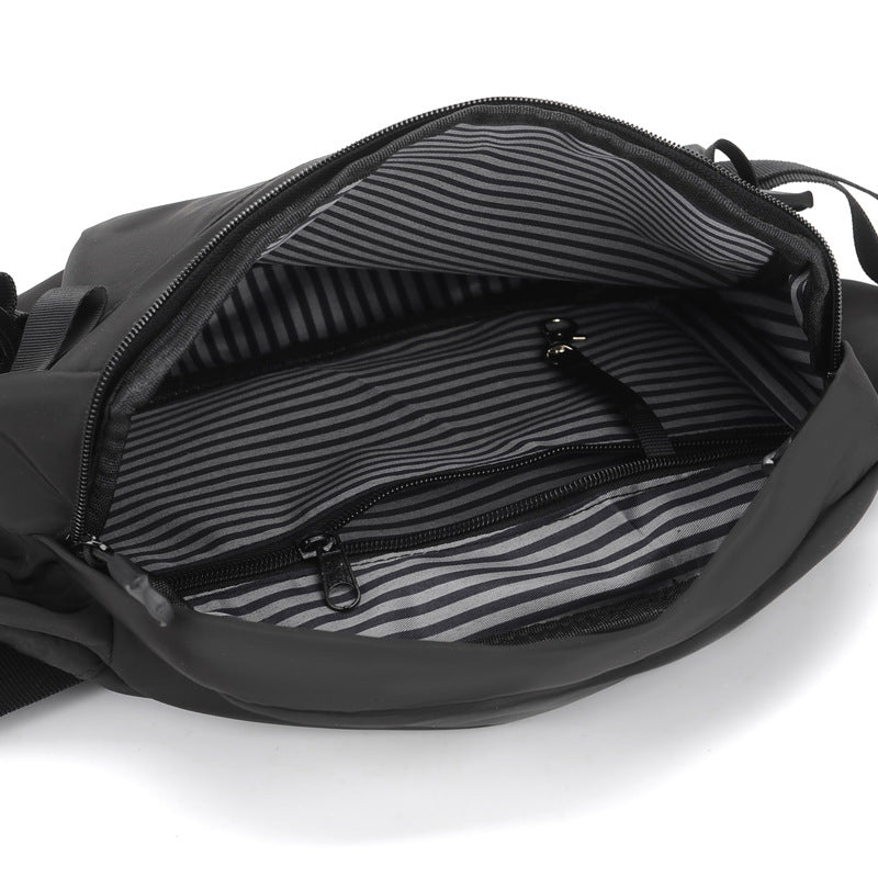 New men's fanny pack Korean version functional breast bag simple fashion shoulder bag sports fanny pack large capacity satchel men's