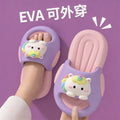 Eva unicorn kids' slippers - princess style, non-slip, breathable, odor-resistant, soft sole, baby outdoor sandals for girls
