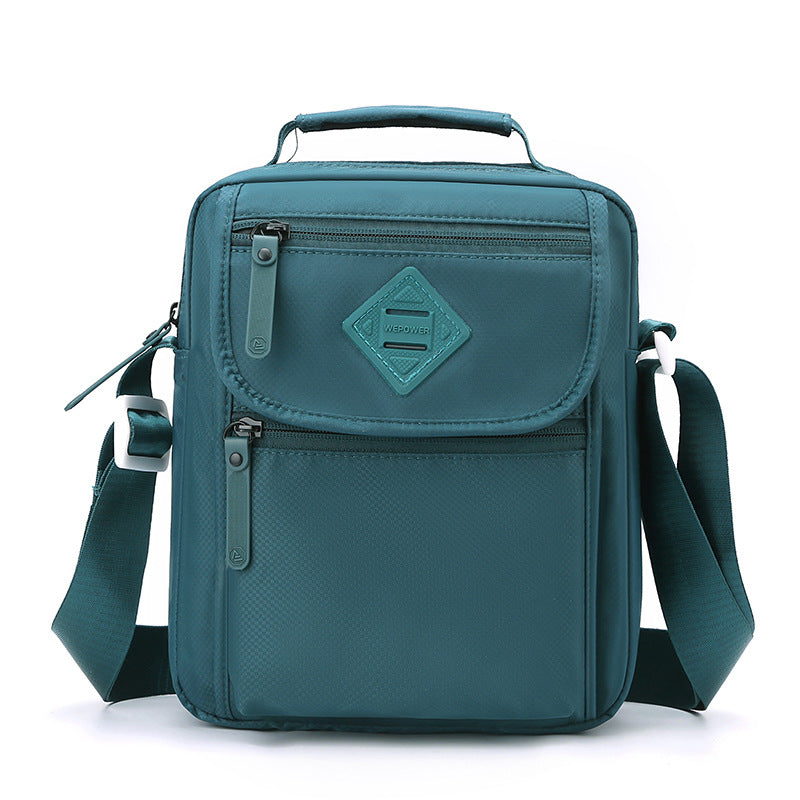 Shoulder bag men's versatile new large-capacity casual satchel nylon cloth shoulder bag men's portable small square bag