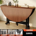 Foldable dining table - space-saving, compact, and minimalist design for small apartments - round dining table for restaurants and home use