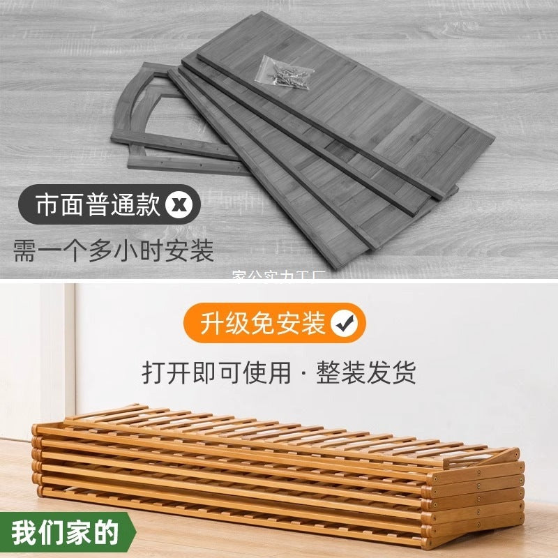 Simple shoe rack, shoe cabinet, wooden dormitory, covering a small area, multi-layer dust-proof entry door at the door, shoe rack, storage rack