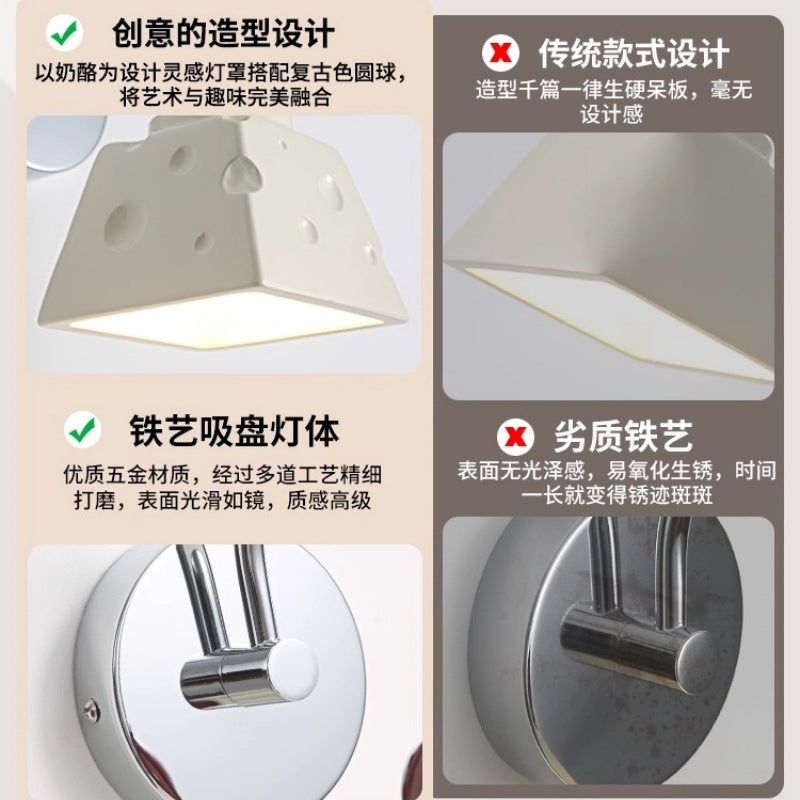 Wall lamp bedroom bedside new cream wind modern simple living room background decorative light aisle lighting fixture 1