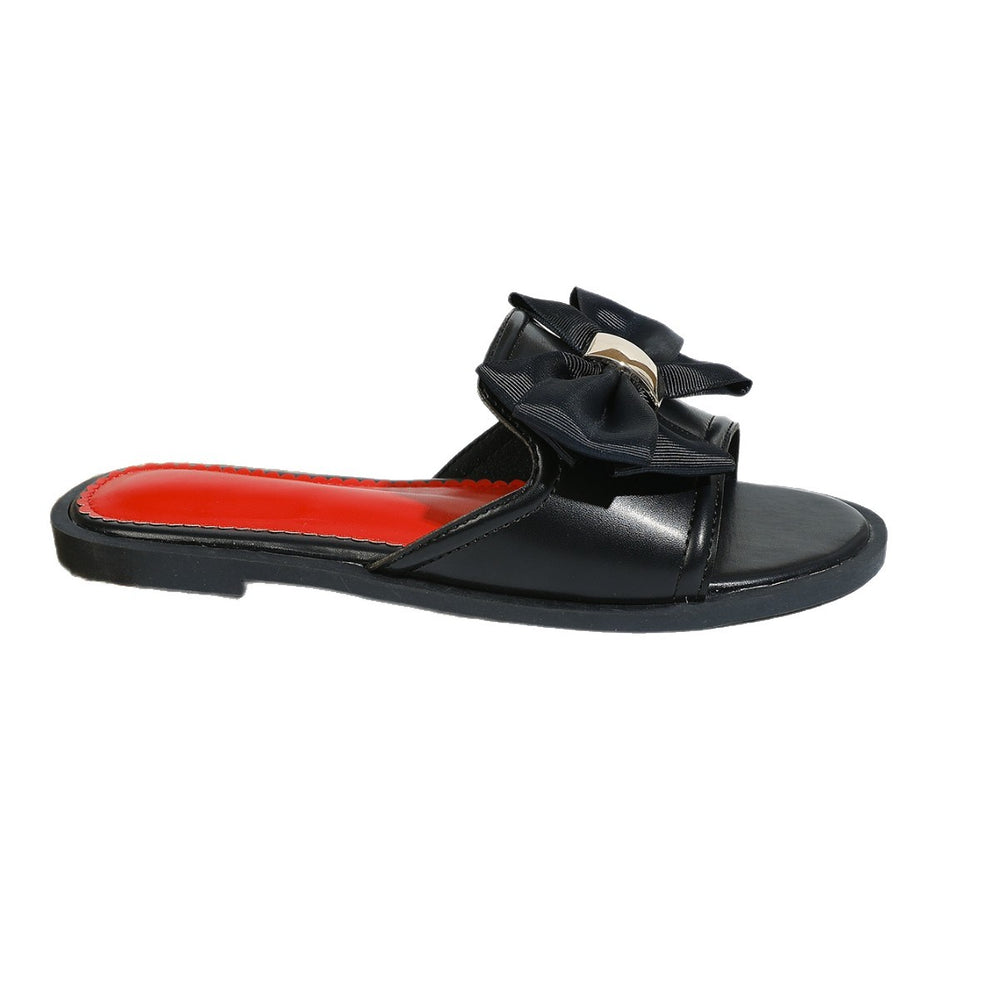 Xinshun xingwang summer soft leather new fairy fashion flats one-character 2025 slippers outwear easiest for match women's sandals
