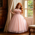 fashion stylegirl dress ankle-length party birthday princess dress for banquet clothing tutu skirt in stock