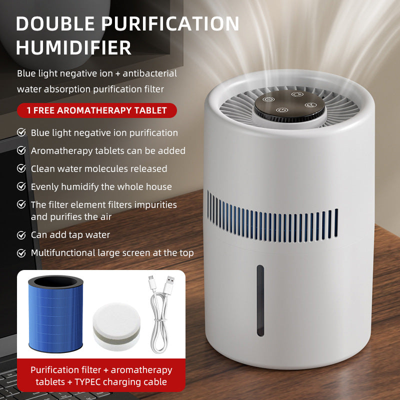 usb mist-free humidifier large-capacity for home indoor 4l dehumidification handy gadget cold evaporation manufacturer wholesale