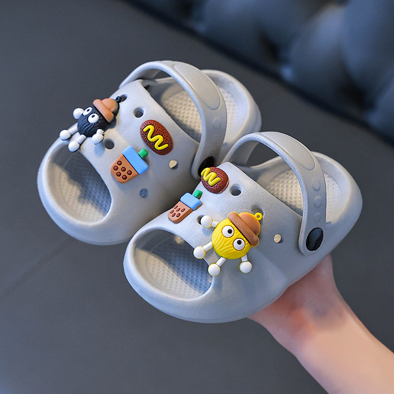 new eva slippers - summer cartoon cute non-slip indoor bath thick-soled slippers - baby sandals