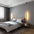Minimalist linear pendant light - bedroom bedside, living room background wall, simple modern led suspension lamp, hotel chandelier