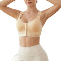 Amazon's new front-button push-up bra slimming look seamless intimates fitness breathable bra powder bottom bra