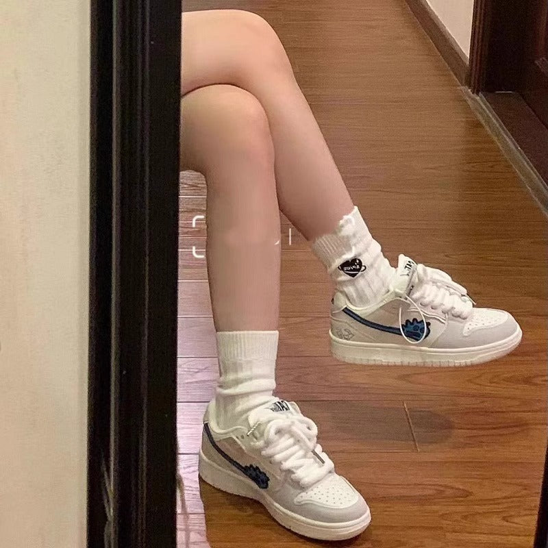 Women's casual sneakers - 2026 autumn new collection - chunky platform white sneakers - ulzzang style - trendy ins casual shoes for women