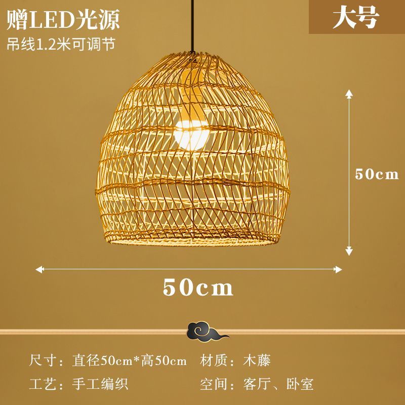 Straw hat chandelier southeast asian rattan creative bamboo art restaurant wedding store hotel b&b lampshade bamboo woven decorative chandelier