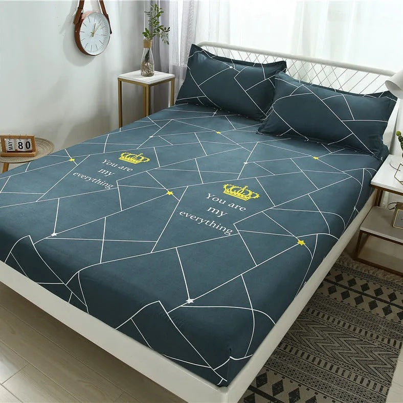 Printing fitted sheet bed cover simmons protective dust cover all-inclusive elastic bed cover that won't pill or shrink