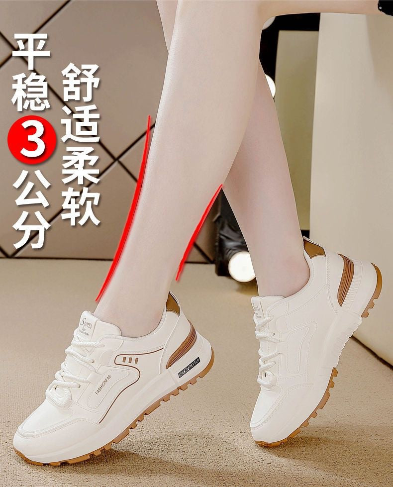 Argan women's sneakers - 2025 new summer collection: stylish, versatile, lightweight, soft-soled white sneakers for students - chunky platform dad shoes