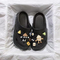 Letter hole shoes black [little black ball]