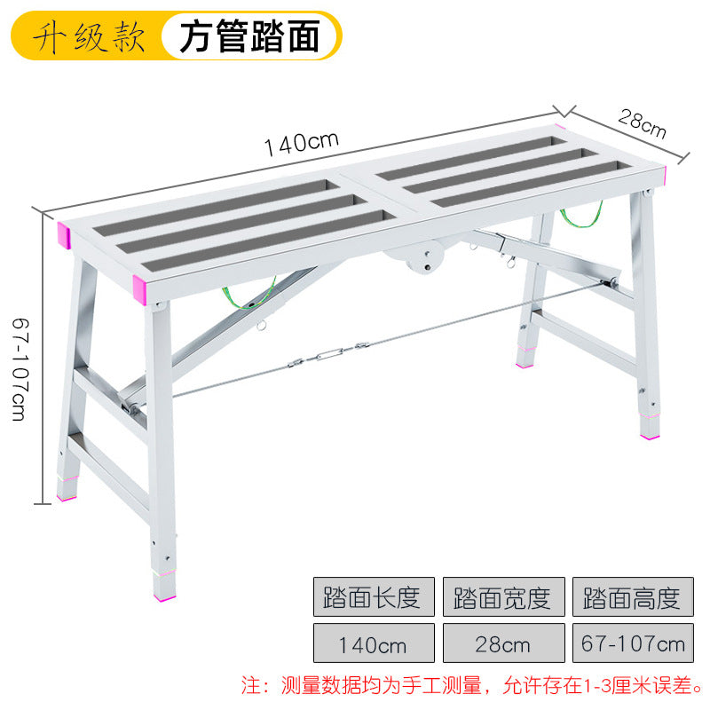 Dengyue portable folding telescopic stool single and double support scaffold hot dip galvanized folding footstool directly from the manufacturer