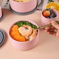 Food-grade silicone lunch box, microwaveable, airtight, refrigerator-safe, fresh-keeping bowl, food container, fruit box, round bento box