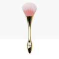 Mini-1#-champagne gold-dark gray pink white powder brush+opp packaging