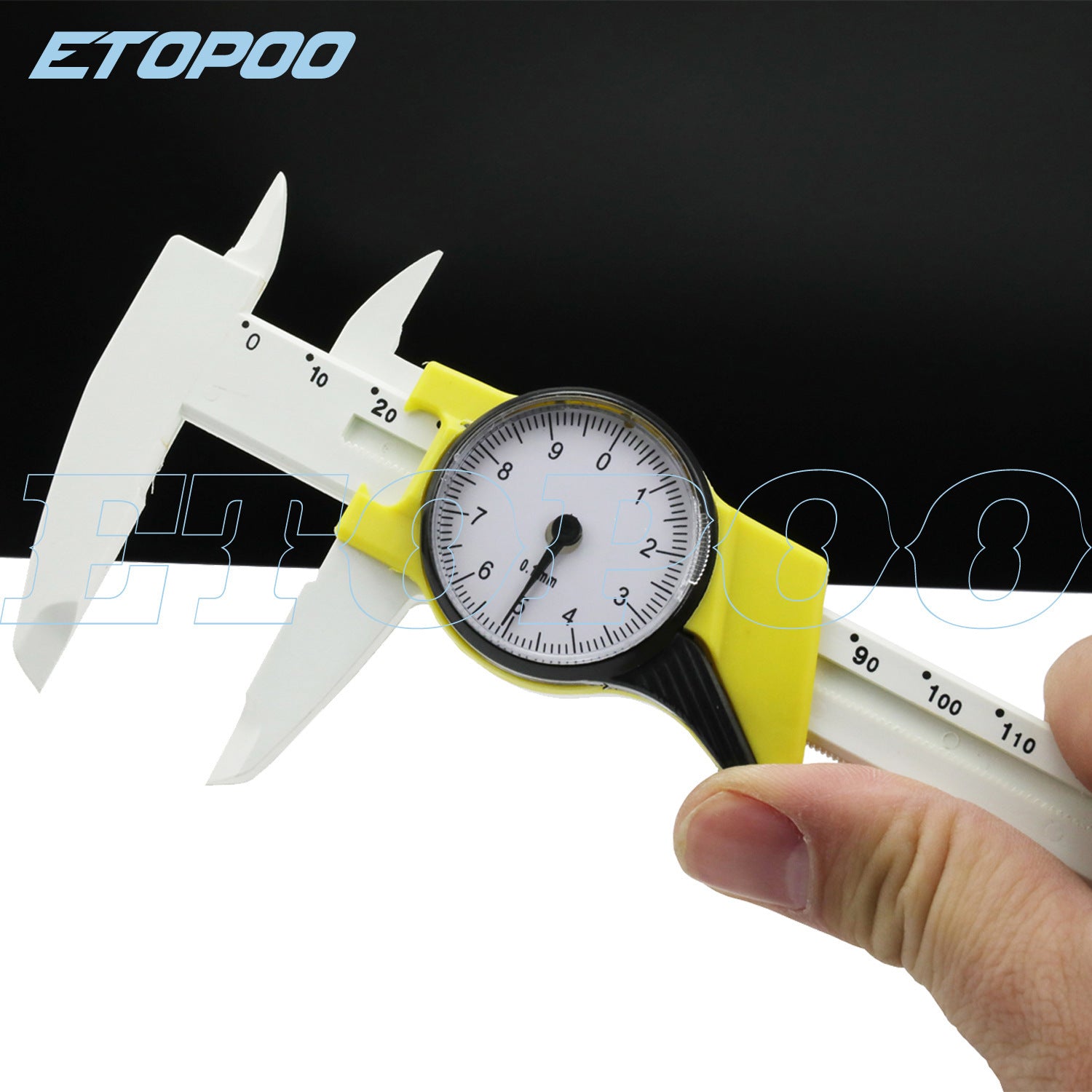 HUOTO 150MM 0.1 plastic box, plastic with watch caliper, plastic watch card, vernier caliper
