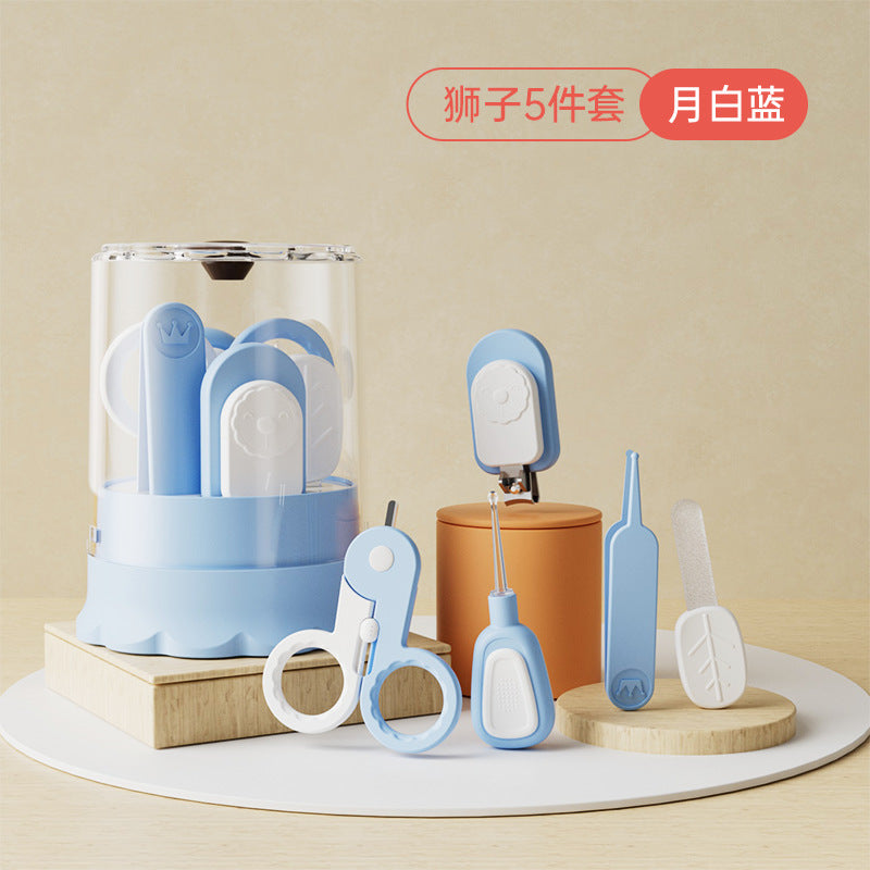 Anti-pinch baby nail scissors set newborn baby small scissors kids nail clippers nail polisher wholesale storage