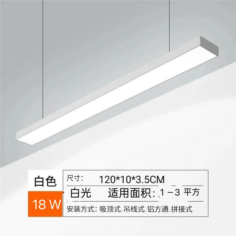 Led strip light ceiling fixture for live streaming, hair salons, gyms, supermarkets, offices, shops, and malls - rectangular pendant light