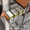 Narrow gap cart - minimalist, light luxury floor storage rack - living room snack organizer - ultra-slim, movable storage for tight spaces