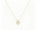 new style accessible luxury inlaid six-claw zircon copper zircon 14k gold necklace female golden elegant clavicle chain heart