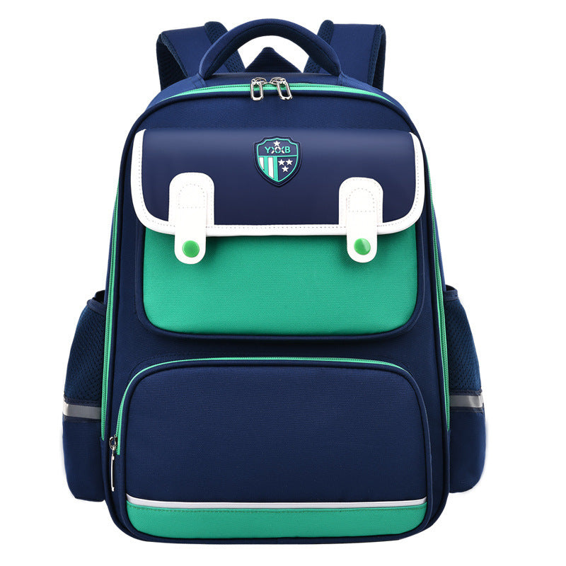 New British primary school schoolbag, scientific spine protection, large-capacity backpack, light for boys and girls in grades 1-6